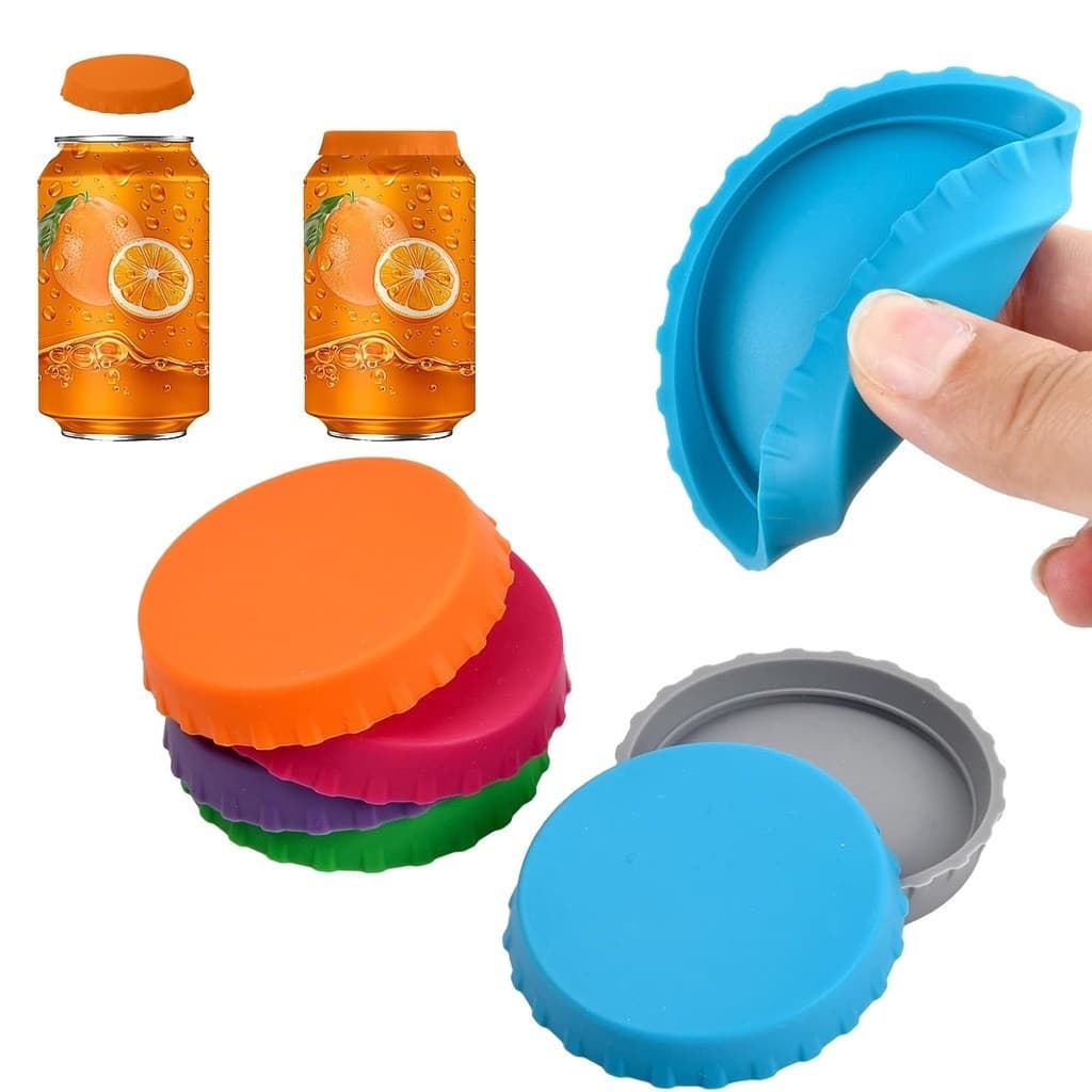 Tampa de silicone antivazamento e antipoeira para latas de refrigerante