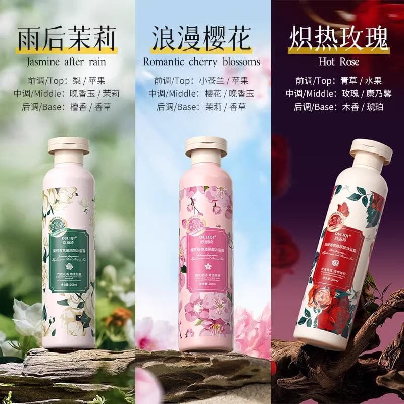 Genuíno flor de cerejeira fragrância Gel de banho hidratante jasmim rosa fragrância calmante pele doce rejuvenescedor pe