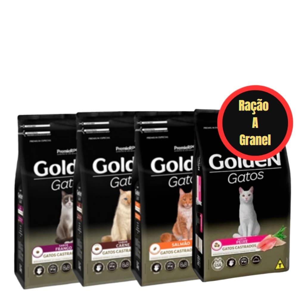 Ração Para Gato Premier Pet Golden Castrados 3Kg A GRANEL - Ração Gato