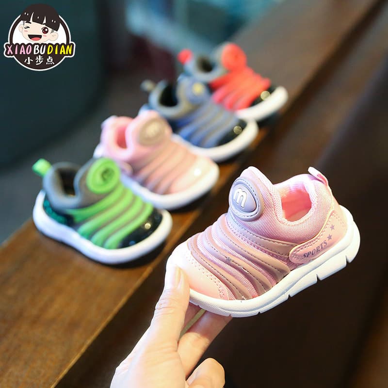 Feminino sapatos de bebê primavera outono 0 um 1-3 dois anos de idade bebê sola macia da criança sapatos da criança Cate