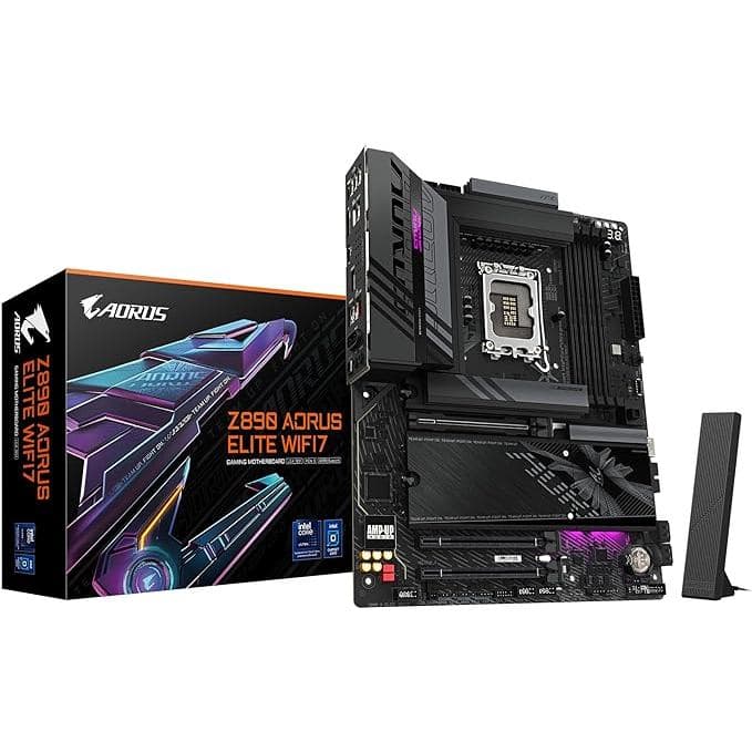 Placa Mae Gigabyte Z890M AORUS ELITE WIFI 7 (LGA 1851/4xDDR5/USB4 TYPEC/HDMI/DP/M.2/2.5GbE)