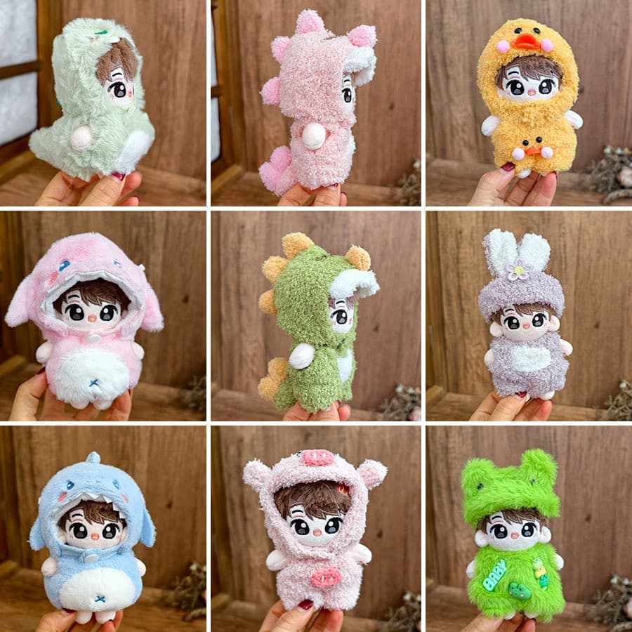 10cm roupas de bebê dinossauro verde roupas influenciador mesmo estilo vestir conjunto de acessórios