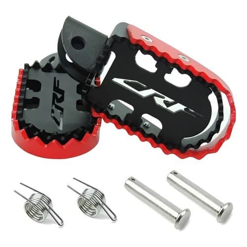 Pedaleira De Aço Para Crf 230/ Crf 250f/ Xr200/ Tornado Lift Pedaleira Hobda Crf Vermelha E Preta