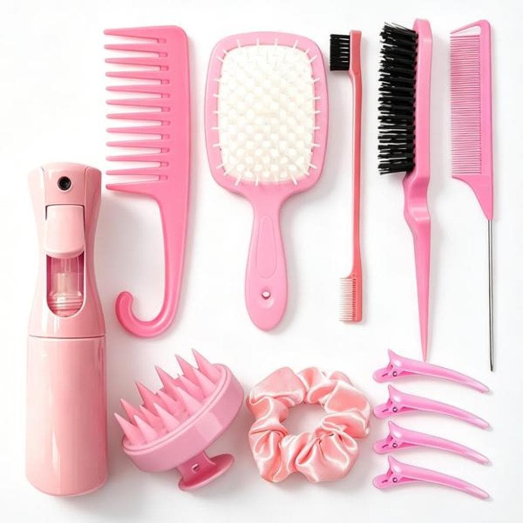 12pcs 3pcs Escova Para Cabelos Encaracolados Conjunto De Pente De Rabo De Curvo Ferramentas