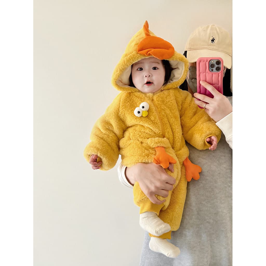 Bebê outono inverno roupas Super bonito forro de lã macacão bebê outono inverno acolchoado algodão acolchoado roupas eng