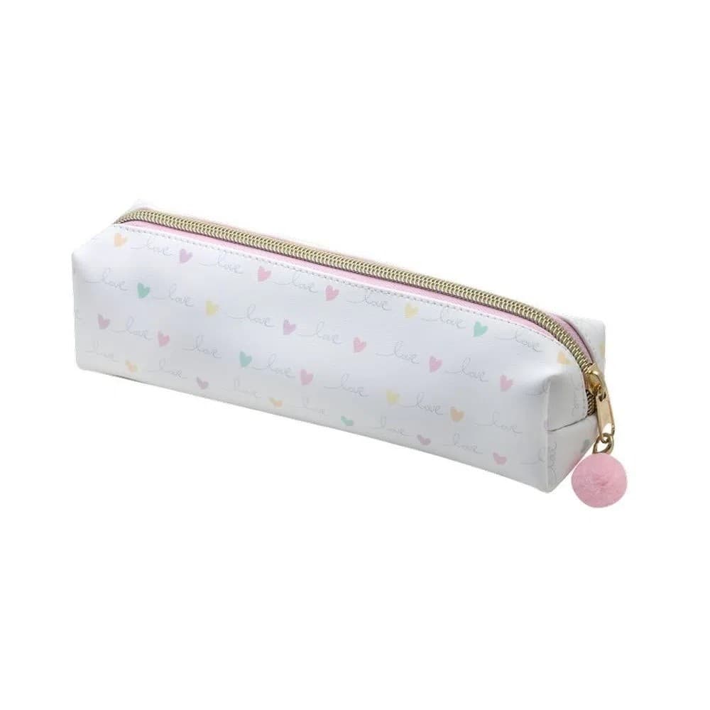 Estojo Estampado s2 Love Branco s2 Minimalista 1 Ziper BRW