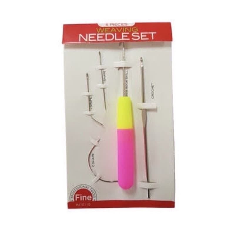 Kit Com 5 Agulhas Crochet Braid Para Trança Cabelo Dread Jumbo