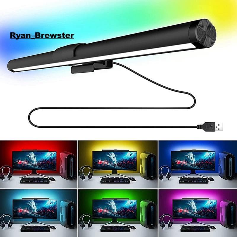 [Preferência R] Lâmpada De Mesa LED Monitor Barra De Luz Cuidados Com Os Olhos Iluminação De Escurecimento Contínuo USB