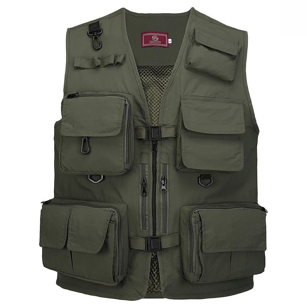 Colete multi bolsos para fotografia/pesca/secagem rápida