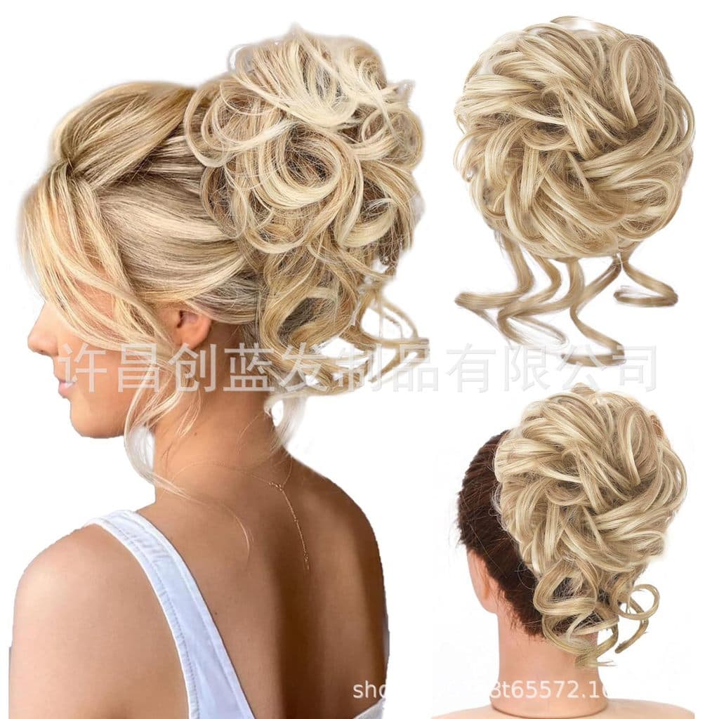 Bunmessy Cross-Border Natural fibra química círculo bola saco de cabelo fofo peruca barba cabeça venda quente flor Bud c