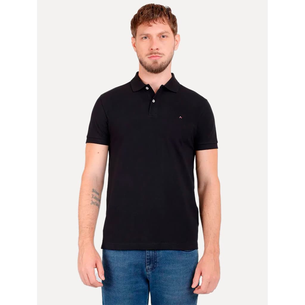 Polo Aramis Original Masculina Basic Piquet Preta