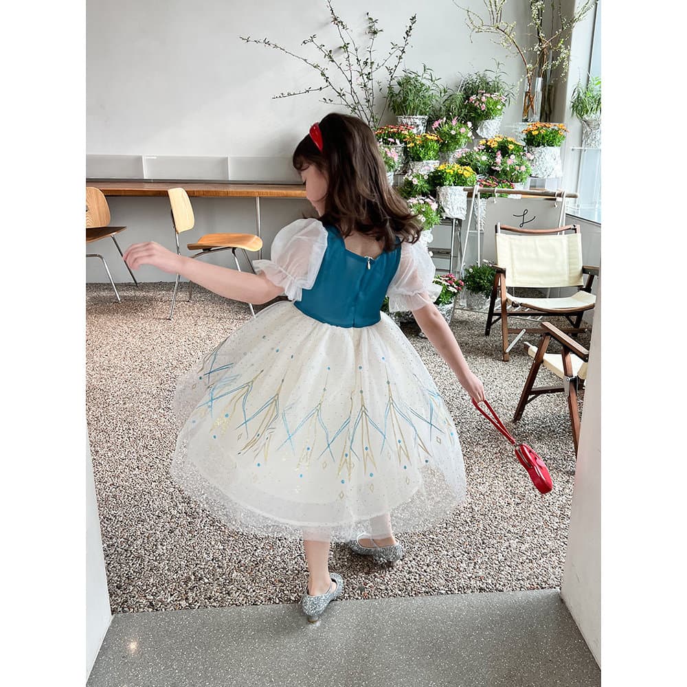 Yojia roupas infantis meninas vestido branco de neve roupas de verão Aisha saia roupas infantis 2024 novo estilo moda in