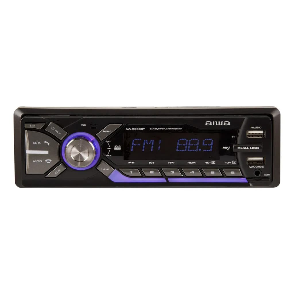 Som de carro aiwa Aw-3269bt Auto estéreo Negro 20w