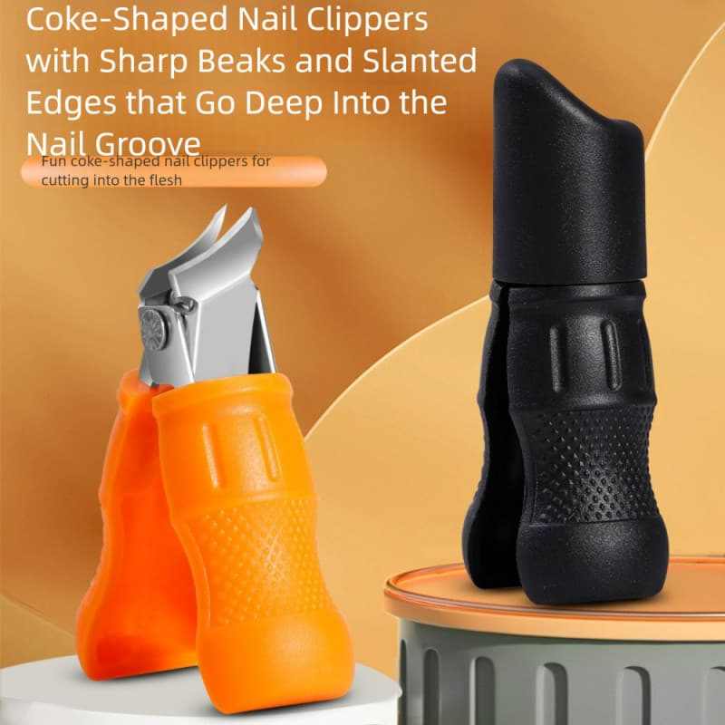 Divertido criativo cortador de unhas Diagonal boca afiada cortador de unhas sulco doméstico portátil aço inoxidável únic