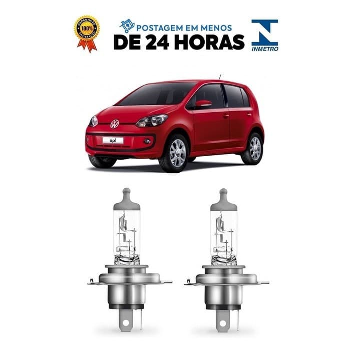 Par Lampada Farol VW UP 2014 2015 2016 2017 2018 H4