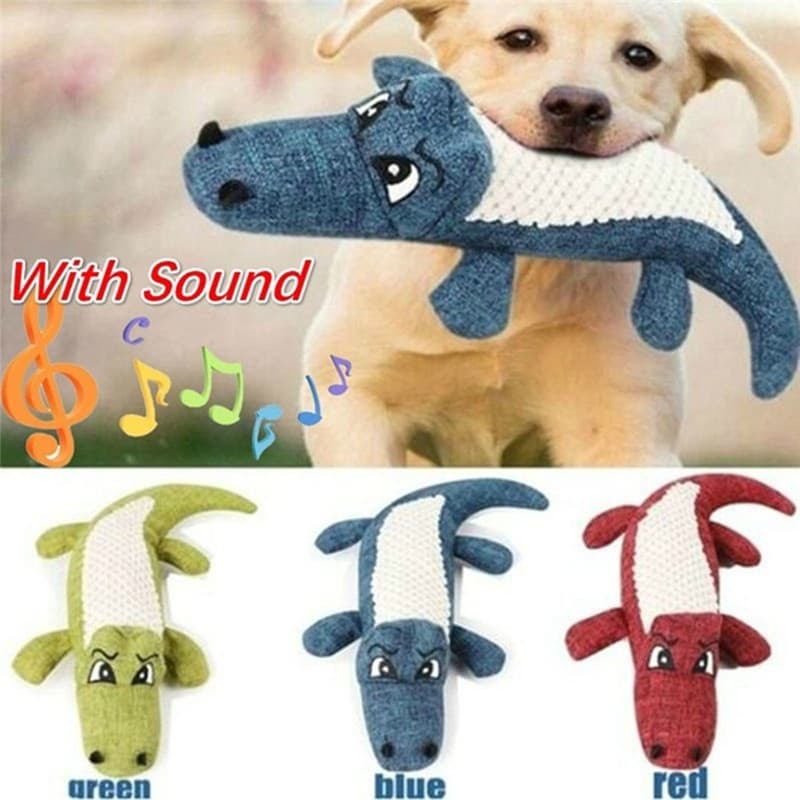 Brinquedos De Mastigar Para Cães De Pelúcia Vocalização De Gatos Com Durabilidade De Crocodilo