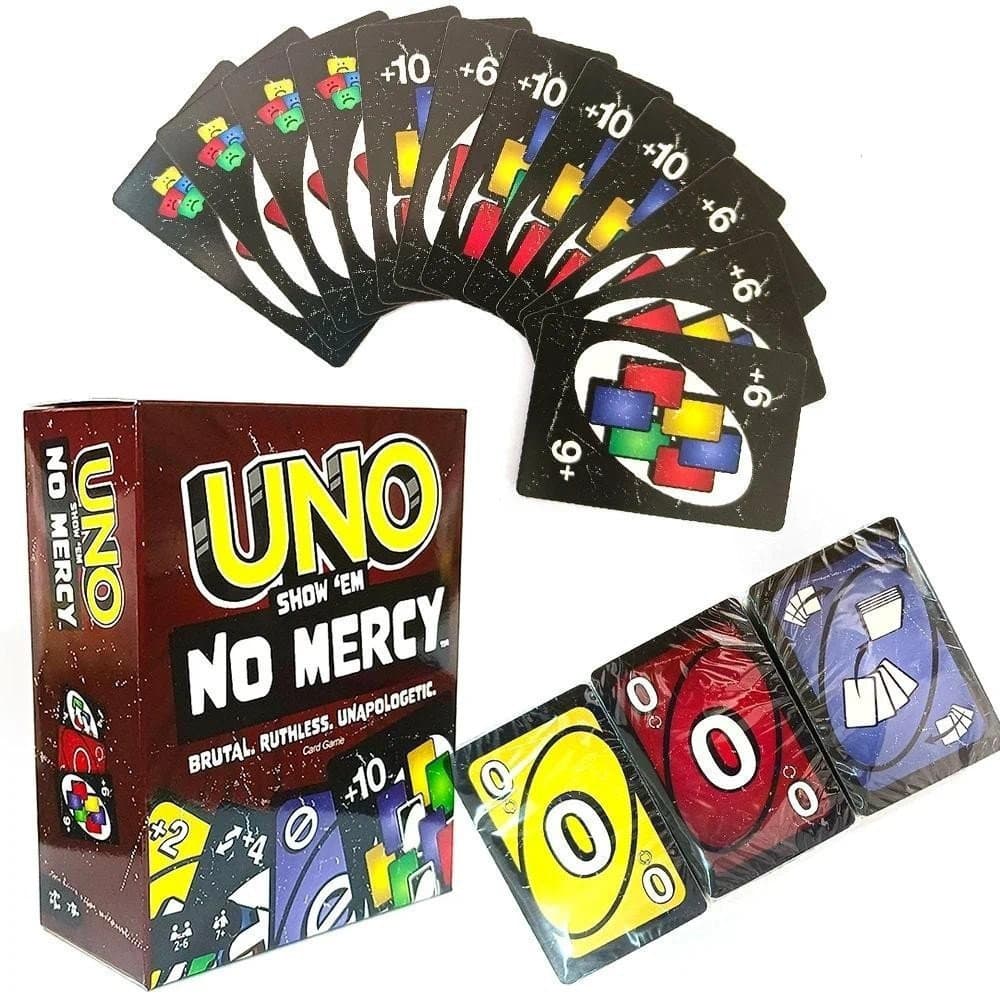 UNO Sem Misericórdia Jogo De Tabuleiro Cartas Mesa Festa Em Família Entrega Cartão Brinquedos Aniversário Das Criancias