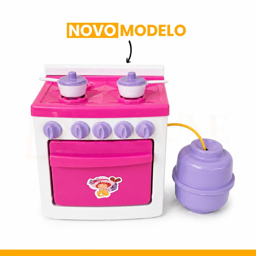 Kit Cozinha Infantil Fogão Grande com Panelas Brinquedo Menina