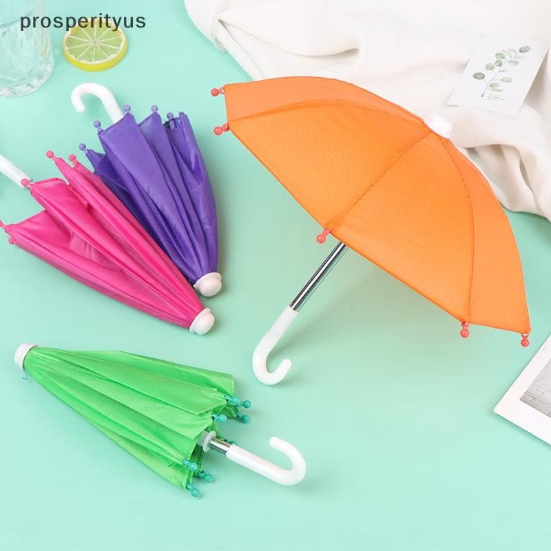[prosperityus] Guarda-Chuvas Coloridos Para Bonecas De 22 Cm , Brinquedos , Equipamento De Chuva 18 Polegadas , Acessóri