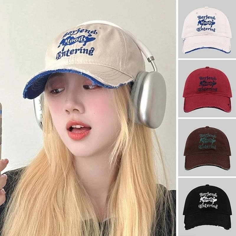 Boné De Beisebol De Rua Bordado Com Letras Punk Para Homens E Mulheres , Cor Sólida , Snapback , Bonés De Sol , Algodão