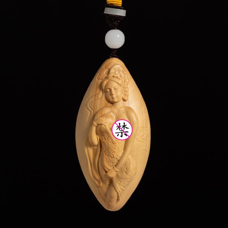 Caixa de madeira escultura portátil masculino jogar Wenwan lidar com peça artesanato placa jogar objetos pingente de mad