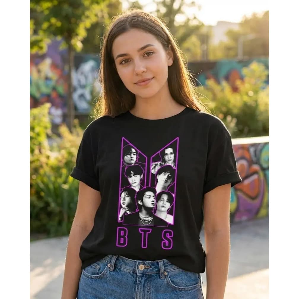 Camiseta Unissex Especial Bts - World Tour 2026 - Premium