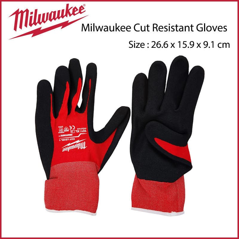 Milwaukee Luvas Resistentes Ao Corte Cut Nylon Nitrilo Spandex