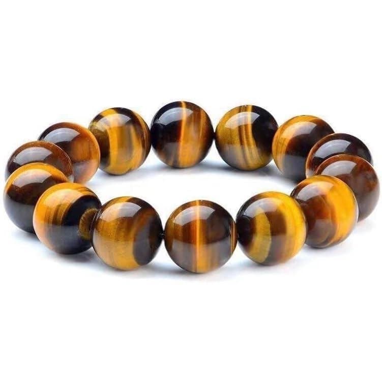 Pulseira de Pedra Olho de Tigre Amarelo, Pulseira de Pedra Olho de Tigre, Joia de Pedra da Coragem