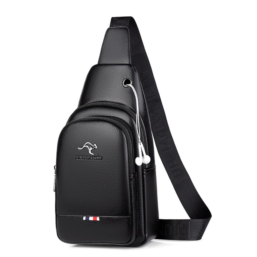 Street Wear bolsa de peito masculina textura de couro macio saco do mensageiro 2025 novo estilo moda bolsa de ombro Casu