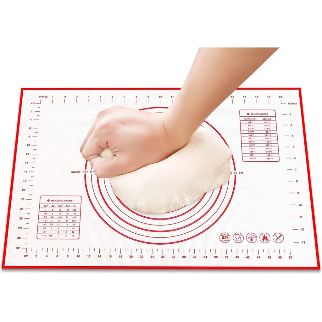 HOOMIL Tapete de Silicone para Assar, Antiaderente, Antiderrapante, Tapete Extra Grande para Massa, Pão, Torta, Pizza, B