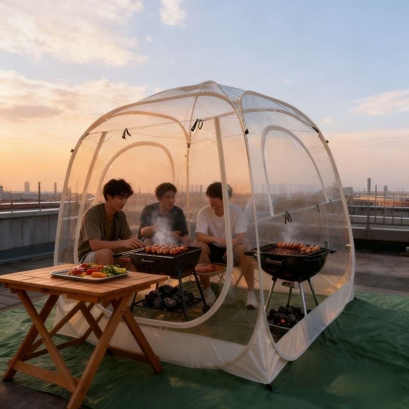 Ao ar livre céu estrelado tenda móvel galpão quente influenciador transparente bolha casa inverno acampamento à prova de