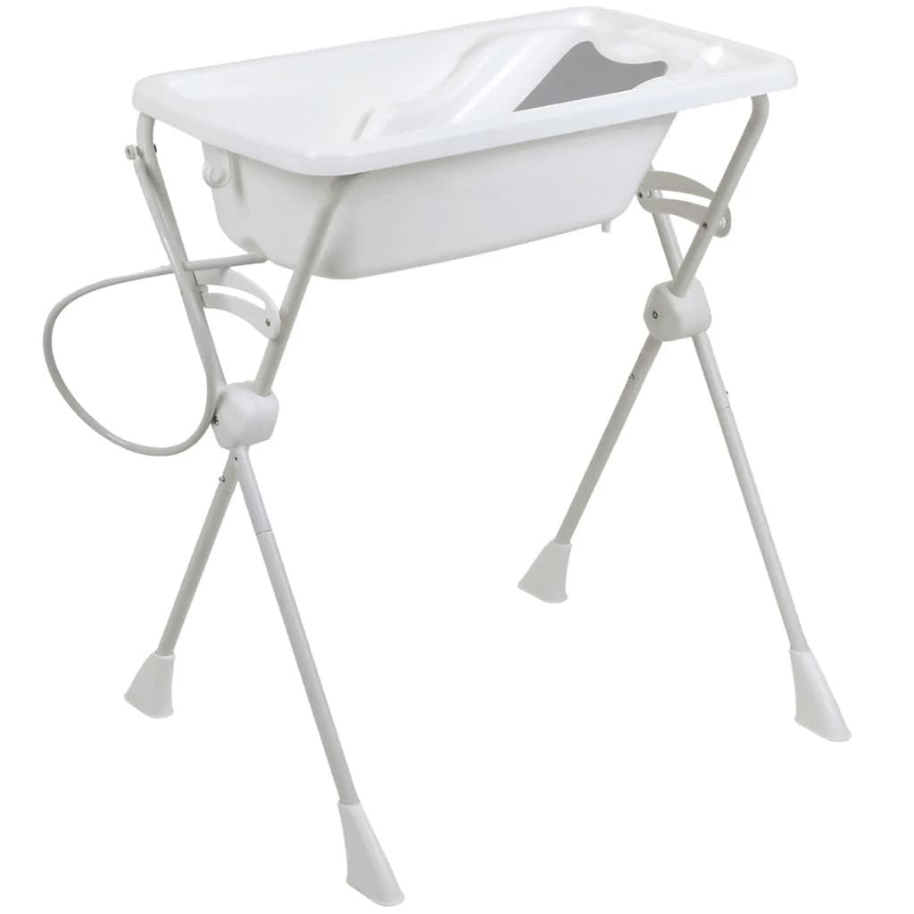 Banheira para Bebe Com Suporte E Redutor Kit Banho Branca