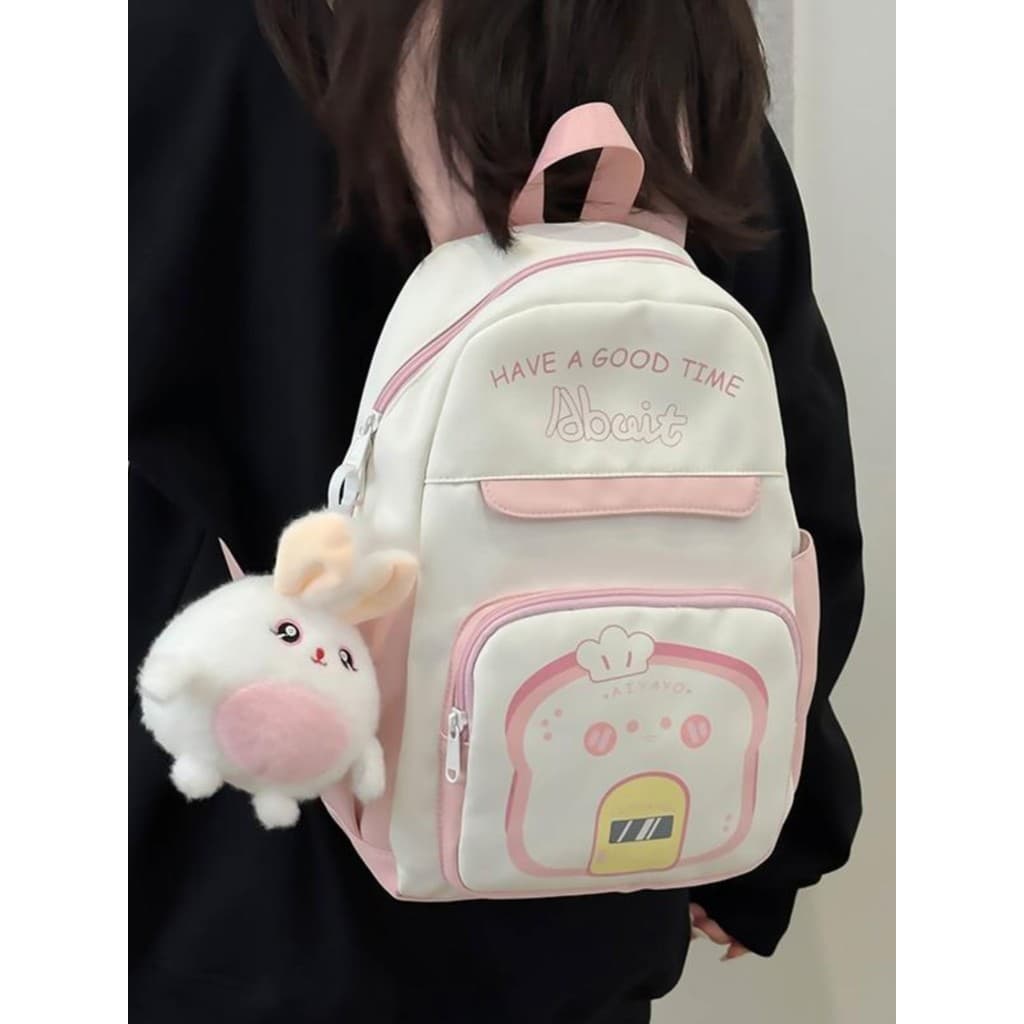 Novo outono inverno dos desenhos animados menina mochila All-Match bonito pequena mochila feminina estudante universitár