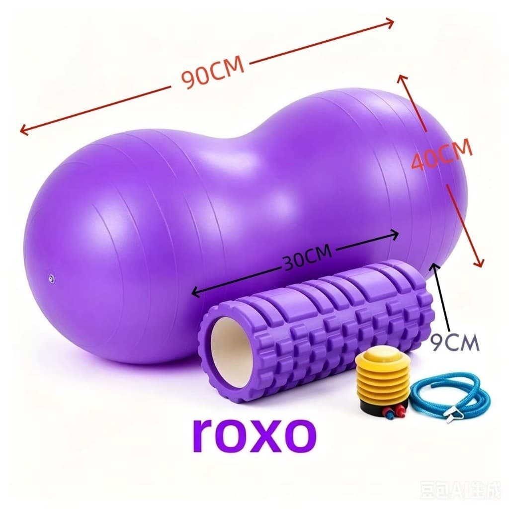 Bola Pilates Feijão Rolo Massagem Foam Roller Liberação Miofascial Soltura Yoga
