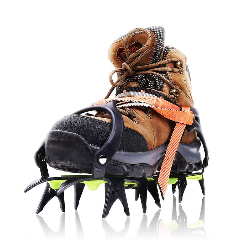 Produtos ao ar livre Crunches profissional escalada antiderrapante sapato capa pesca neve garra antiderrapante