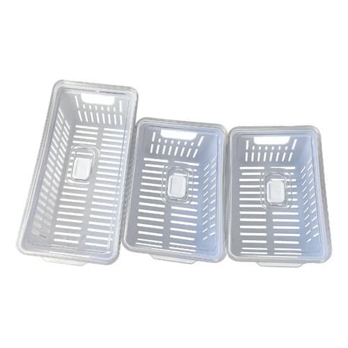 Kit Organizadores De Geladeira 1x 5l + 2x 3,5l Acrílico