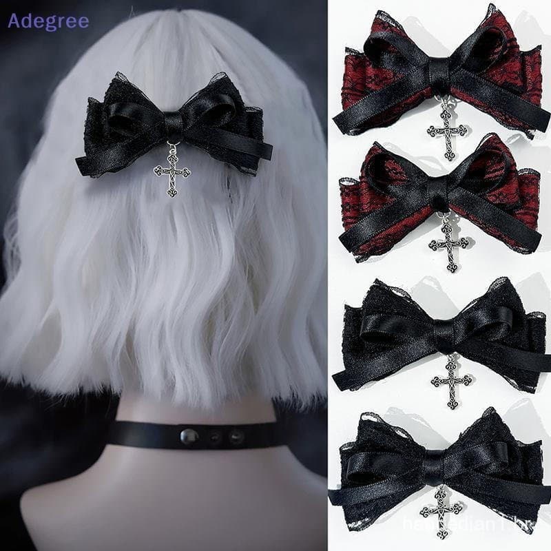 Adegree 1/2 Pçs Gótico Moda Grampo De Cabelo Requintado Acessórios Para Mulheres Meninas Personalizado Doce Legal Cruz A