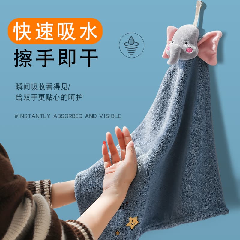 Estilo japonês tridimensional dos desenhos animados toalha de mão engrossado bonito estilo pendurado Super absorvente co