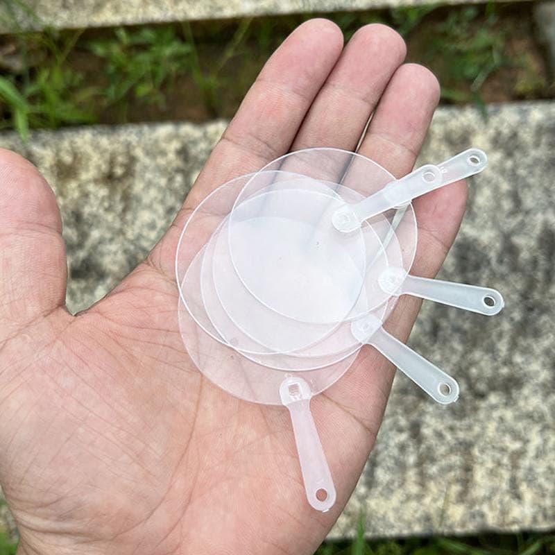 RoadGold Mini Leques Transparentes Em Branco 5cm 50 Pcs Para Crianças Atividades De Arte DIY E Favores Artesanais De Fes