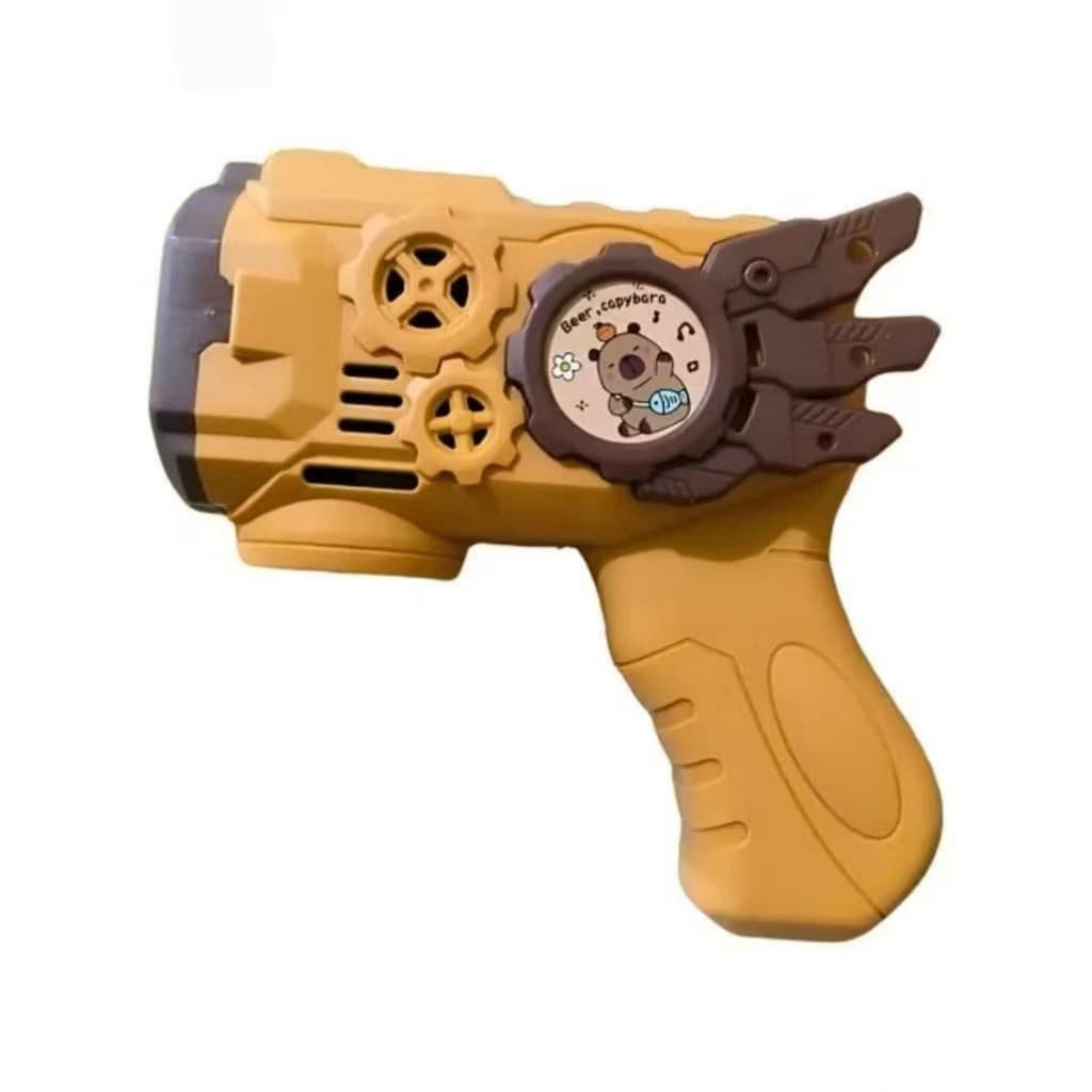 Pistola de Bolinhas de Sabão Capivara - 10 Furos com Luz LED (