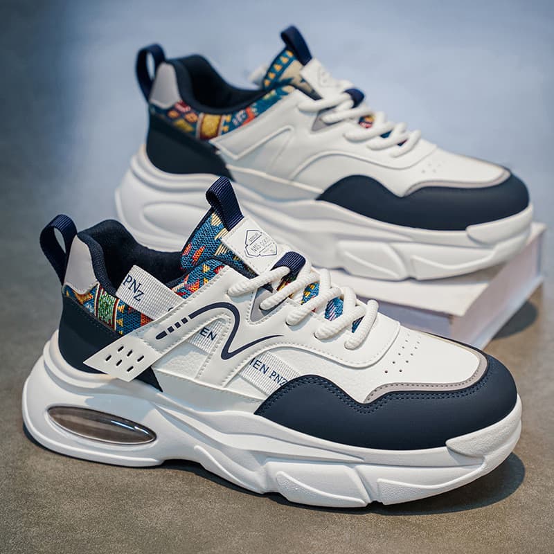 2026 primavera sapatos masculinos novo estilo respirável sapatos esportivos masculinos na moda All-Match de sola grossa