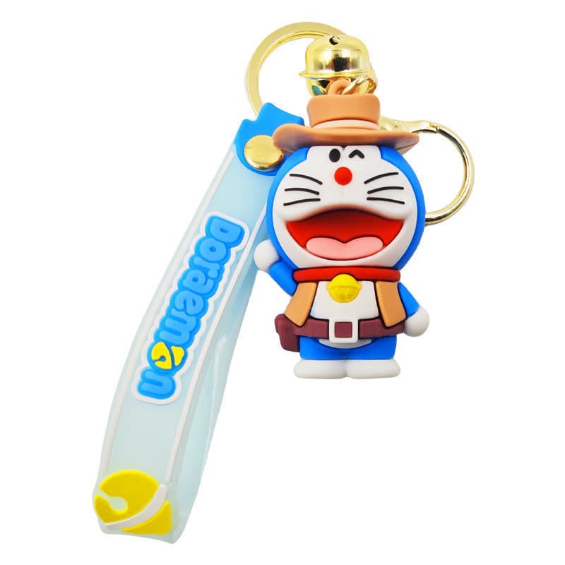 Bonito novo estilo doraemon chaveiro doraemon casal mochila pingente dos desenhos animados chaveiro criativo pequenos pr