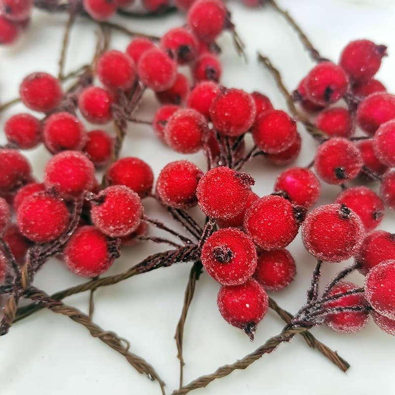 (10 Peças/Saco) Tamanho 7cm * 4cm Cristal Vermelho Cereja Ano Novo Decoração De Natal Artesanato Artesanal