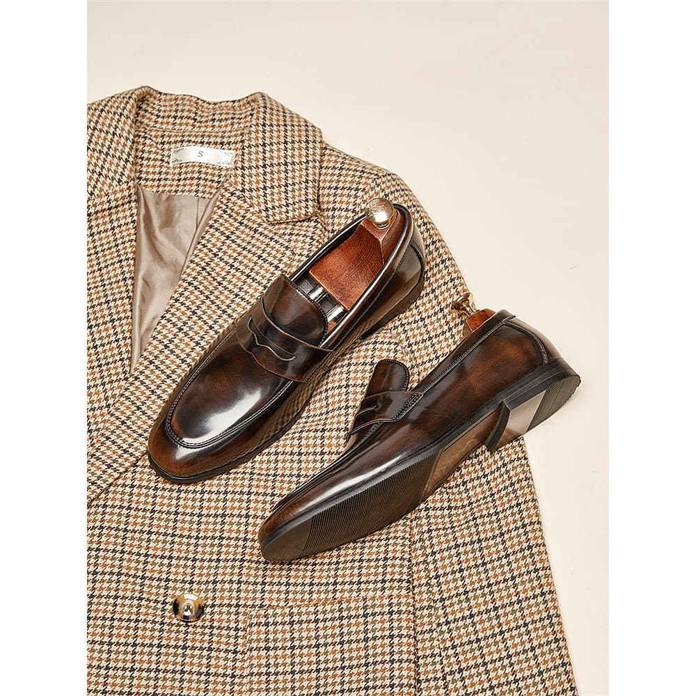 Verão deslizamento-em mocassins masculinos ervilhas estilo japonês novo estilo dedo do pé redondo estilo britânico pregu