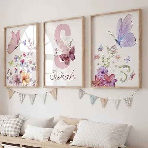 Kit Quadro decorativos quarto menina