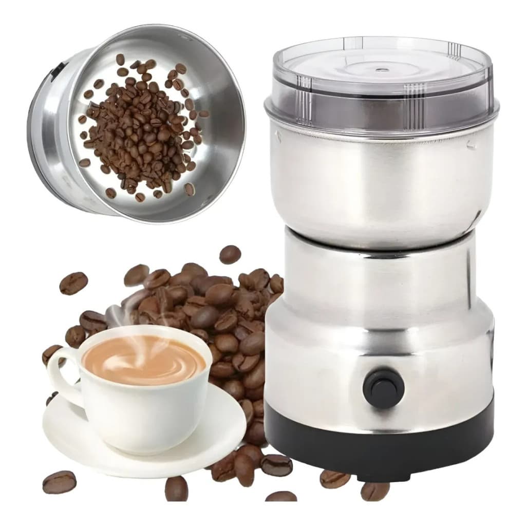 Moedor Triturador De Café Sementes Grãos Elétrico Inox 150W  sabor intenso e fresco em cada xícara