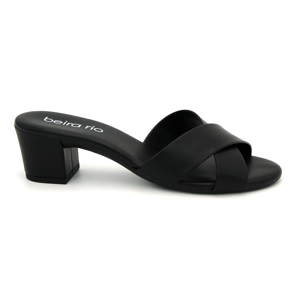 Tamanco Beira Rio Original 8576.100 Salto Quadrado Moda Feminino