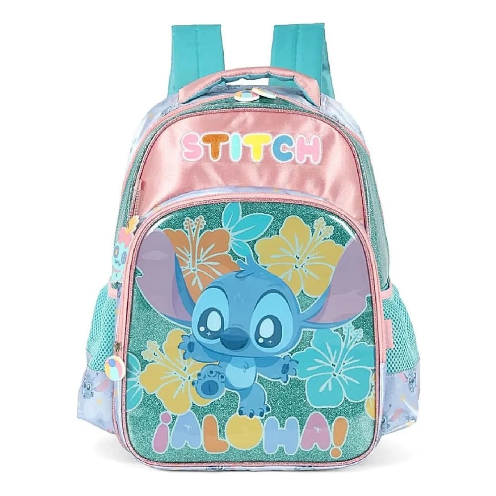 Mochila De Costas Escolar Infantil Stitch Luxcel Original