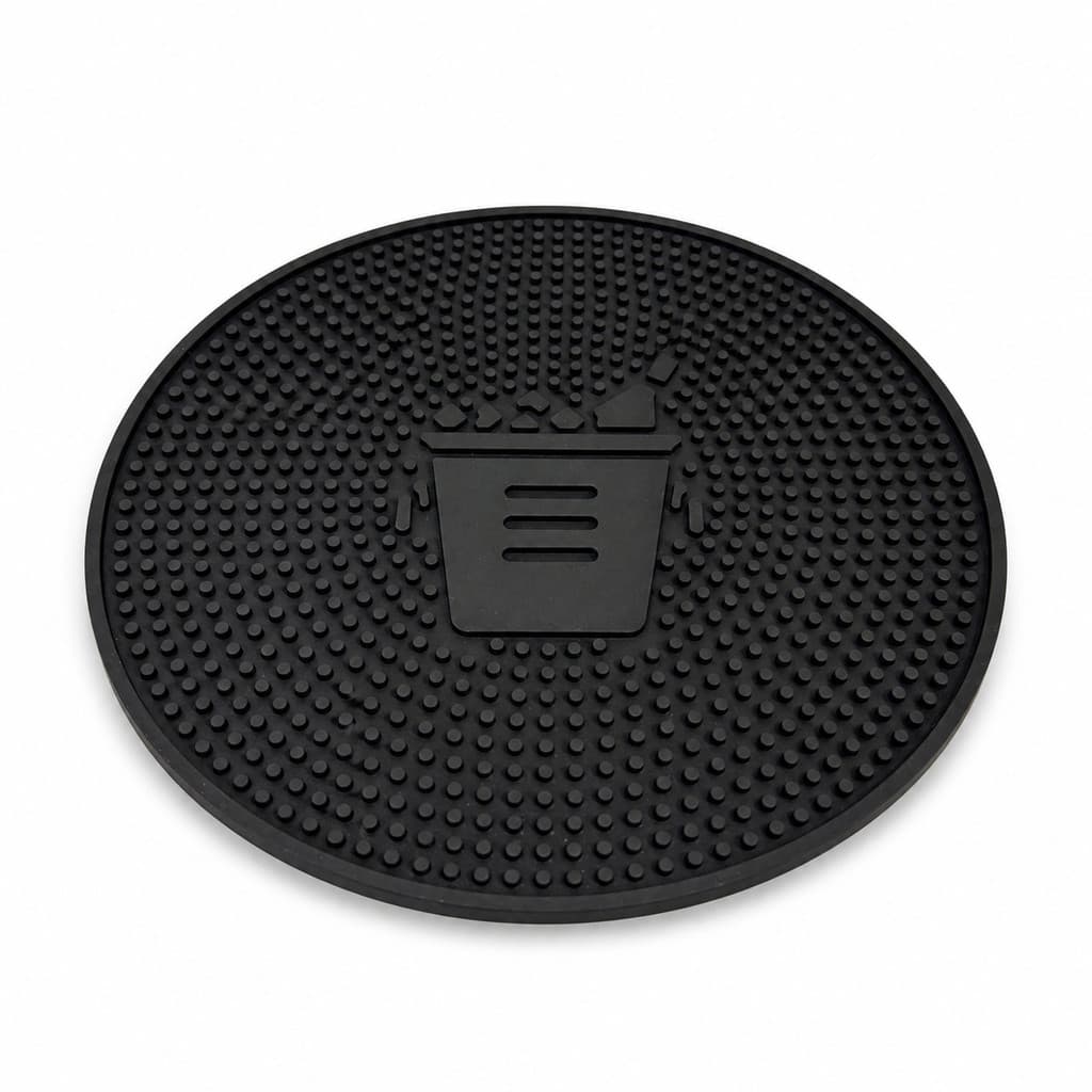 Kit 2 Tapete Bar Mat Escorredor Balde Borracha Chopp Drinks Copos