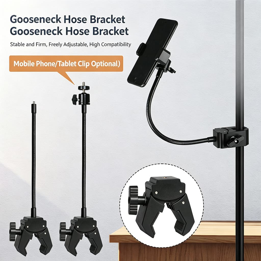 Braço De Extensão Pescoço De Ganso Universal De 300 Mm Com Braçadeira Grande De 13-47 , Suporte De Telefone , Parafuso D